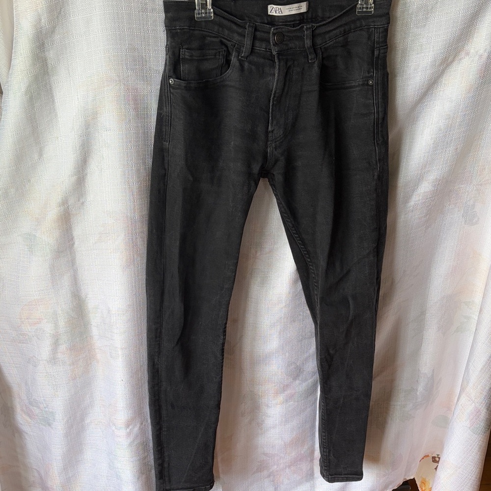 Zara Men's Charcoal Skinny Jeans